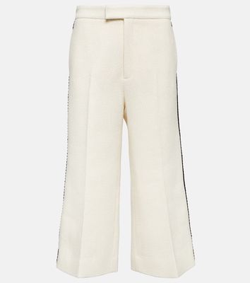 Gucci Trimmed wide-leg wool-blend pants