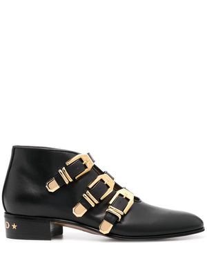 Gucci triple-buckle ankle boots - Black