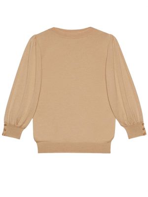 Gucci ultra fine knit wool-silk jumper - Neutrals