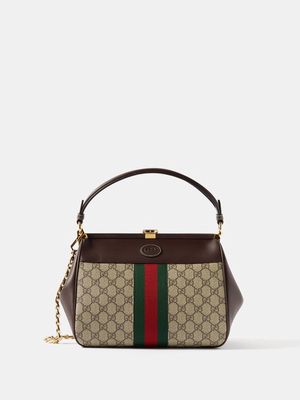 Gucci - Virgo Gg-supreme Canvas And Leather Handbag - Womens - Beige Multi