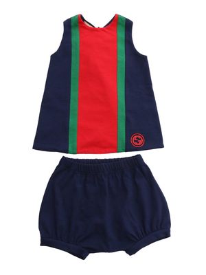 Gucci Web-stripe Crewneck Vest And Shorts Set