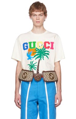 Gucci White Printed T-Shirt