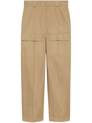 Gucci wide-leg cotton cargo trousers - Neutrals
