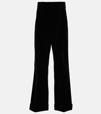Gucci Wide-leg cotton velvet pants