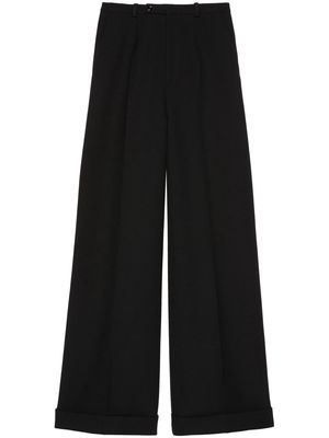 Gucci wide-leg tailored wool trousers - Black