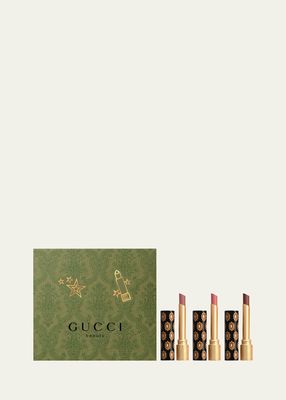 Gucci Women's 3-Piece Glow & Care Lipstick Holiday Gift Set