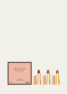 Gucci Women's 3-Piece Mini Matte Lipstick Holiday Gift Set