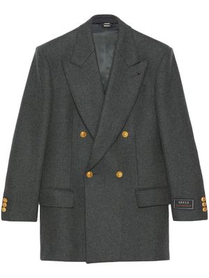 Gucci wool-cashmere double-breasted jacket - Grey