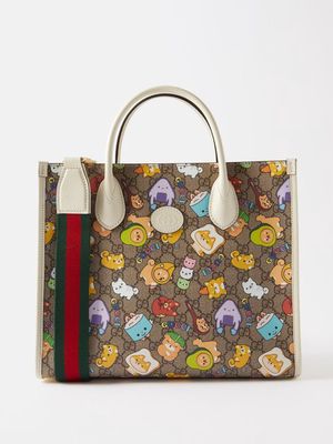 Gucci - X Pikarar Kawaii Gg-supreme Canvas Tote Bag - Mens - Multi