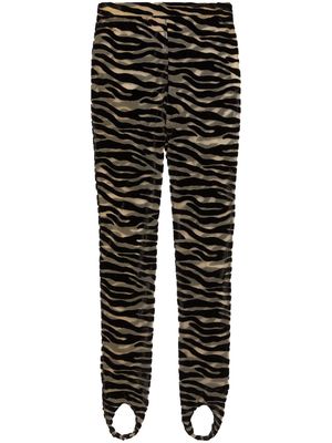 Gucci zebra-print high-waisted leggings - Black