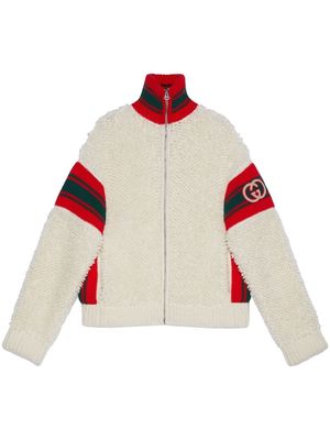 Gucci zip-up bomber jacket - Neutrals