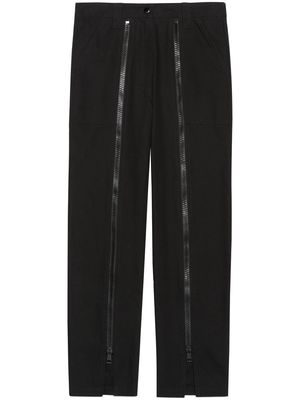 Gucci zipped straight-leg denim trousers - Black