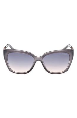 GUESS 55mm Square Sunglasses in Grey /Gradient Blue