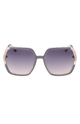 GUESS 56mm Square Sunglasses in Grey /Gradient Smoke