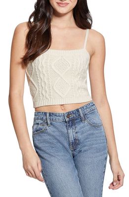 GUESS Chiba Cable Sweater Camisole in Beige