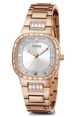 GUESS Crystal Square Bracelet Watch