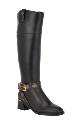 GUESS Eveda Knee High Riding Boot in Black