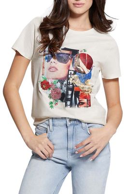 GUESS Hollywood Dragon Graphic T-Shirt in White