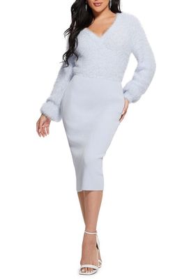 GUESS Long Sleeve Sweater Dress in F7On