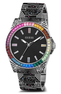 GUESS Multicolor Crystal Bracelet Watch