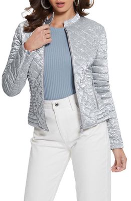 GUESS New Vona Quilted Jacket in Grey