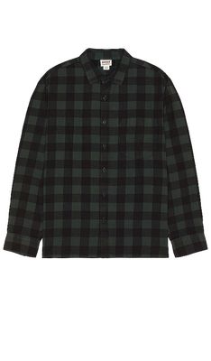Guess Originals Brushed Flannel in Green