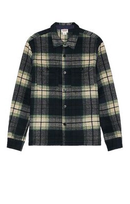 Guess Originals Plaid Overshirt in Navy