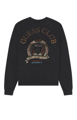 Guess Originals Varsity Crewneck in Black