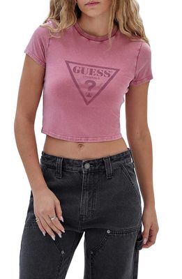 GUESS ORIGINALS Vintage Triangle Baby Graphic T-Shirt in Pink