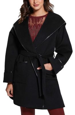 GUESS Penelope Hooded Coat in Black