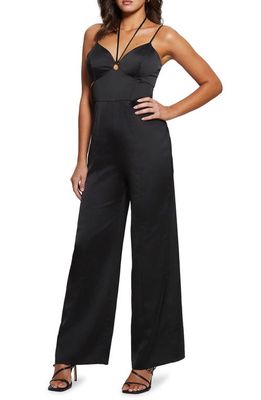 GUESS Remi Satin Jumpsuit in Black