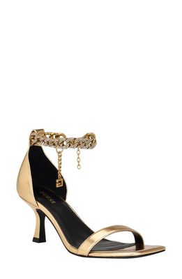 GUESS Remo Chain Ankle Strap Sandal in Yellow Gold