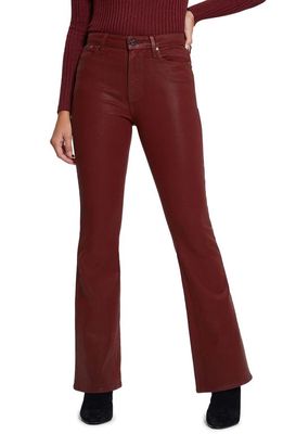 GUESS Sexy Coated Flare Jeans in Red