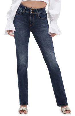 GUESS Shape Up Straight Leg Jeans in Blue