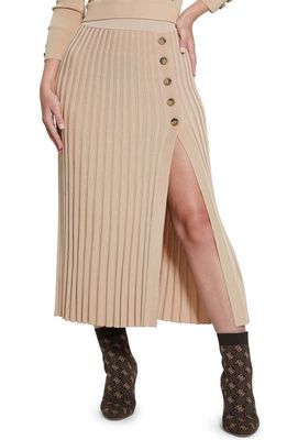 GUESS Shopie Pleated Midi Sweater Skirt in G1L7