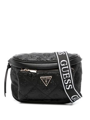 GUESS USA logo-embossed faux-leather crossbody bag - Black