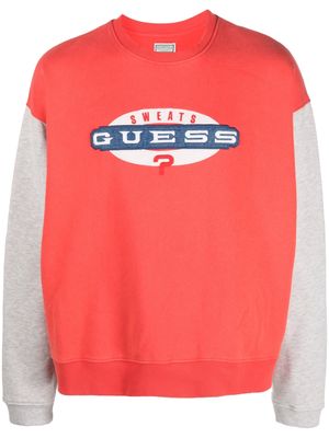 GUESS USA logo-patch cotton-blend sweatshirt - Red