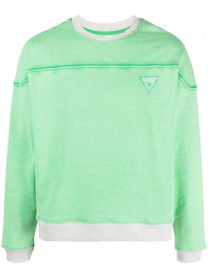 GUESS USA logo-print jersey sweatshirt - Green