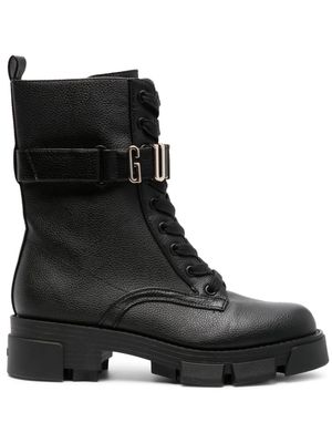 GUESS USA Madox logo-plaque boots - Black