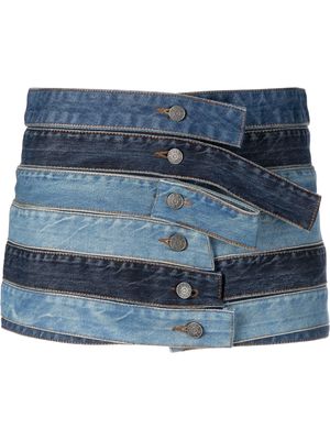 GUESS USA panelled denim mini skirt - Blue