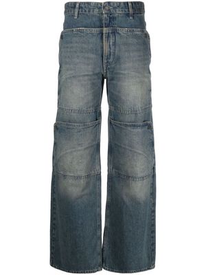 GUESS USA panelled high-waist wide-leg jeans - Blue