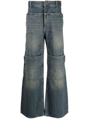 GUESS USA panelled wide-leg jeans - Blue