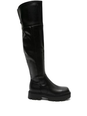 GUESS USA Rassa knee-high leather boots - Black