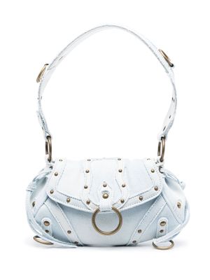 GUESS USA stud-embellished leather shoulder bag - Blue