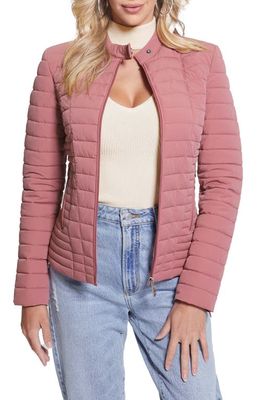 GUESS Vona Quilted Jacket in Antique Mauve