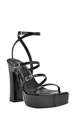 GUESS Yenna Ankle Strap Platform Sandal in Black 001