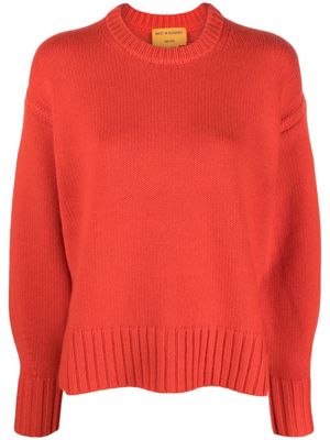 Guest In Residence crew-neck cashmere jumper - Red