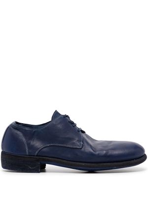 Guidi 30mm lace-up leather derby shoes - Blue