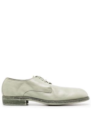 Guidi 30mm lace-up leather derby shoes - Green