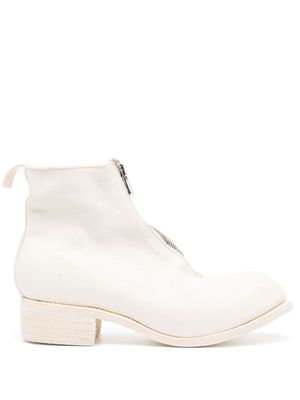 Guidi 45mm leather ankle boots - White